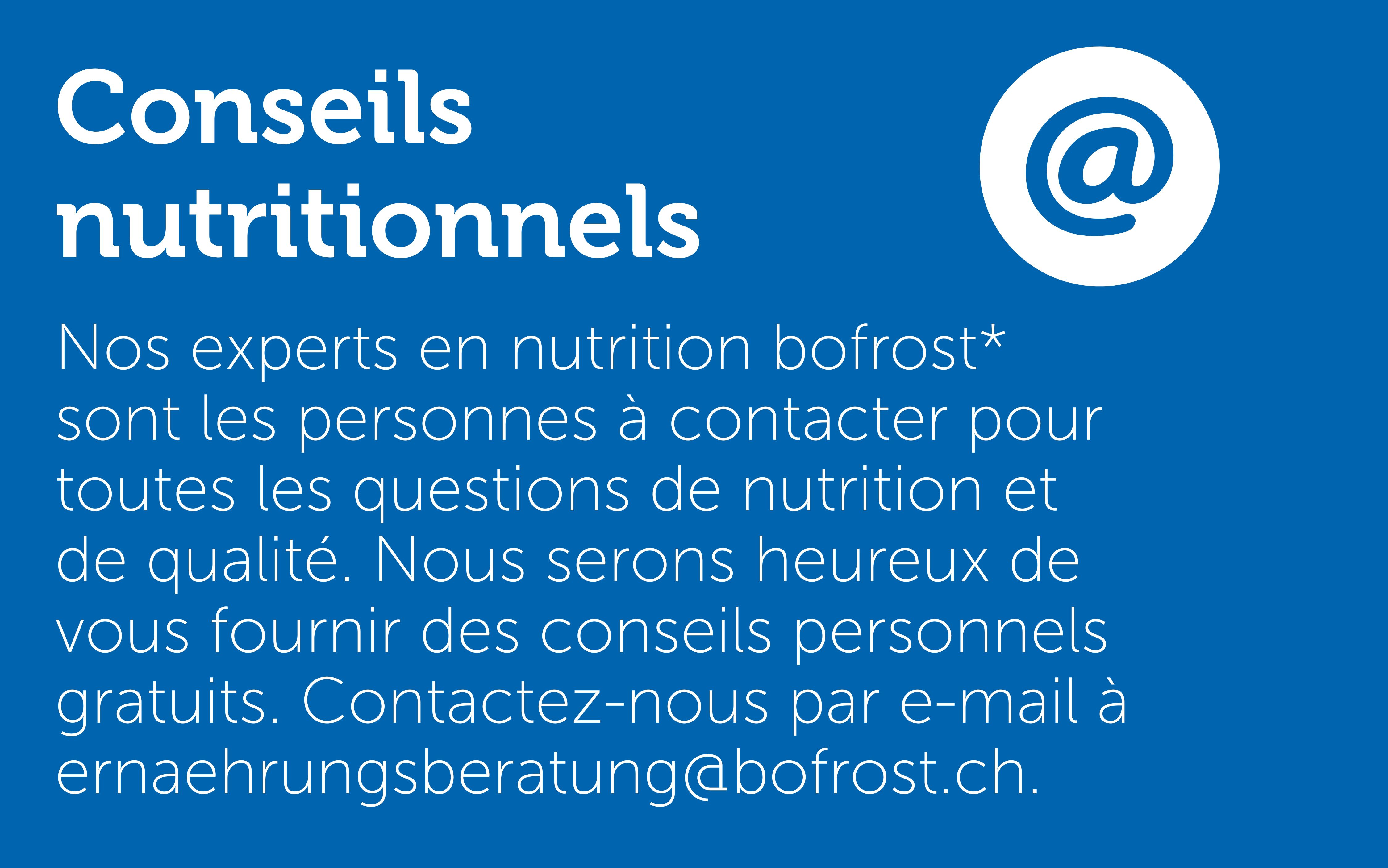 Conseils nutritionnels